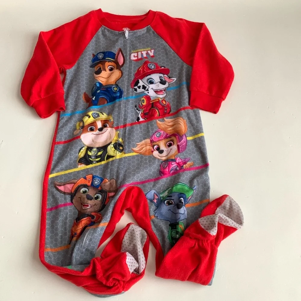 Nickelodeon Paw Patrol PJ Bundle Footed, Fleece & Short Sleeve Matching Set 2T